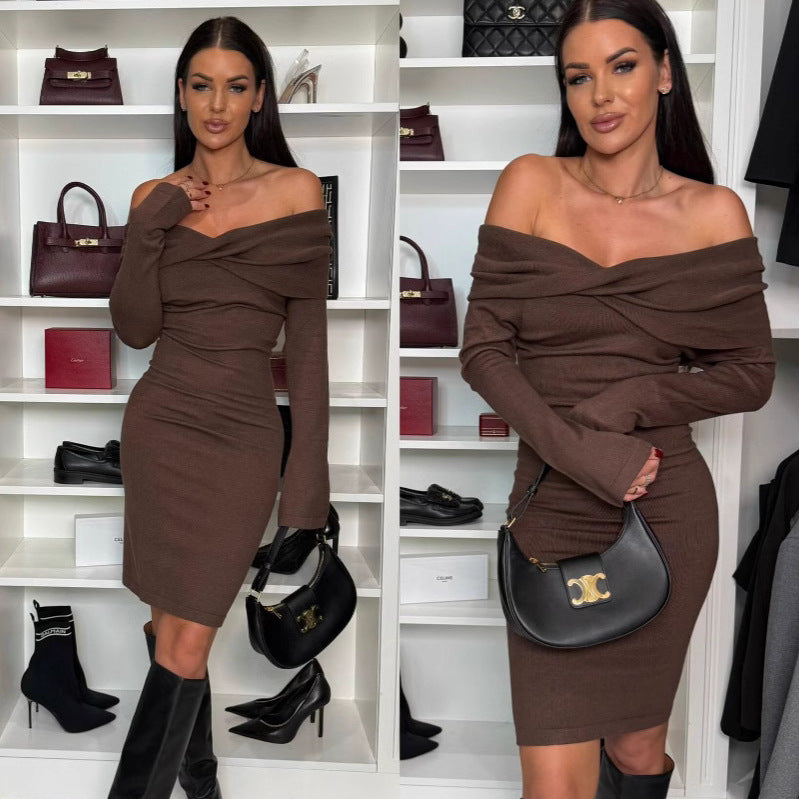 Bodycon Sexy Long-sleeve Midi Dress