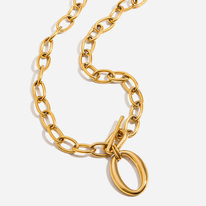 18K Gold Stainless Steel Minimalist Stainless Steel Necklace