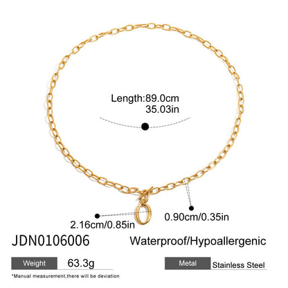 18K Gold Stainless Steel Minimalist Stainless Steel Necklace