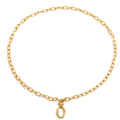 18K Gold Stainless Steel Minimalist Stainless Steel Necklace